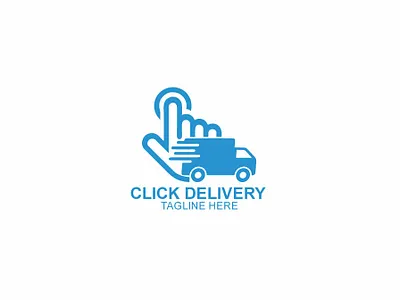 Click Delivery Logo antik aplikasi desain ikon ilustrasi logo logo minimalis logo vintage merek minimalis ui ux vektor web