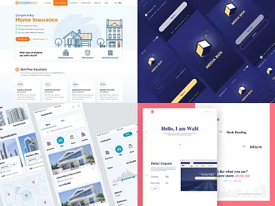 2018 clean dubai flat illustration interface ios iphone landing page. profile ui ux web