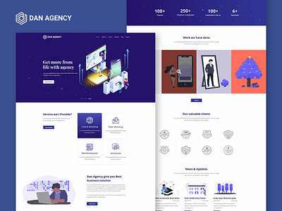 Dan Agency - Free Download agency agency template ui clean digital agency digital marketing template download free multipurpose psd template ui template