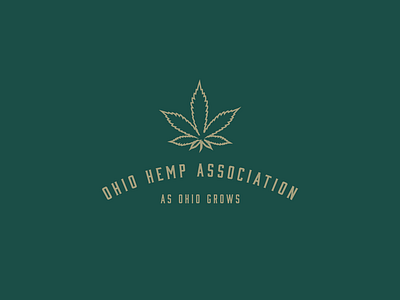 Ohio Hemp Association Logo Concept art brand design hemp illustration logo logo design old vintage vintage logo vintage logos