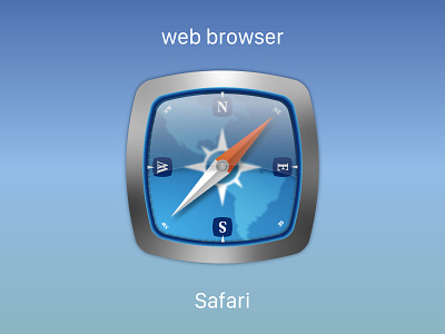 Safari Web Browser apple design apple imac apple safari challenge daily daily challange design drawing illustration illustrator mac icon safari squarish vector web browser