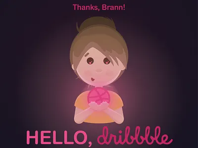 Hello, Dribbble! design first shot flat illustration vector