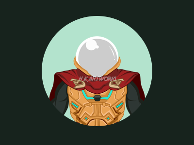 Mysterio FFH art dribbble farfromhome heroes illustraions marvel mysterio spiderman supervillain vector