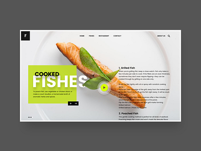 Restaurants landing Page. adobe xd