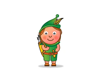 The Cut Robin child children chracter cute design illustration kids robinhood ui