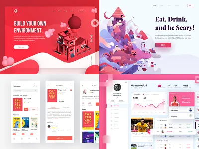 2018!! 2018 design header hero illustration ui web