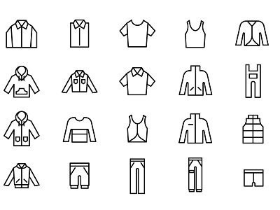 Minimalist outfit line icon design icon minimal monoline out line outfit ui