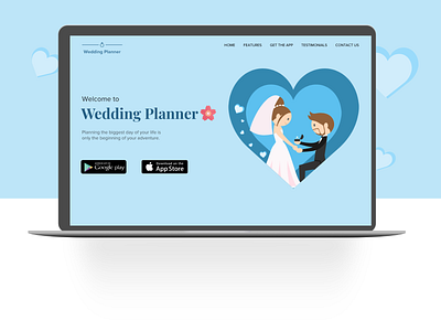 Wedding Planner Website adobe xd creative design illustration ui ux design web web banner web design wedding wedding planner