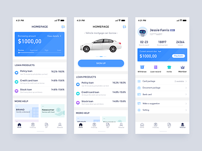 Vehicles mortgage to borrow blue financial loan shopping ui