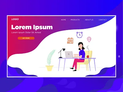 Concept Wed Design animation app branding character color design flat girl graphic design illustration illustrator logo minimal mobile table ui ux vector web website