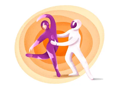 Ballet ballet brush color dance design digital gradient graphicdesign illustration illustrator mars photoshop planets space spaceman spacewoman style technology texture vector