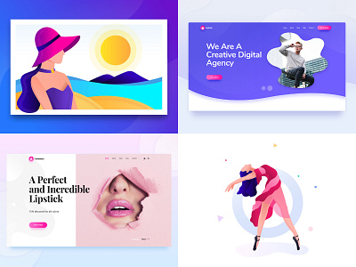 2018 agency beach character design drawing girl graphic illustration rezfelix slide slider summer travel agency ui ux web web desgin webdesign website wordpress