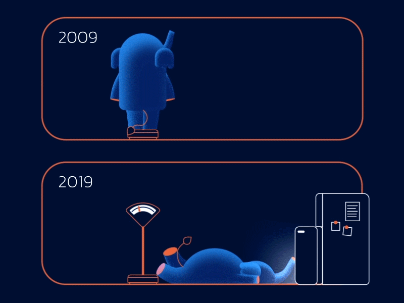 10 Year Challenge 2019 animation elephant gif illustration loop motion graphics weight