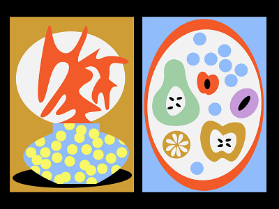 Still Live abstract color design flat illustration poster simple vector