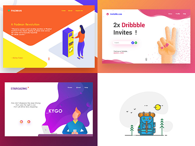 #Top4Shots ✌️ bag icon illustrations invites top4 topshots ui ux vector webdesign