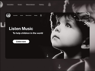 Music Is Beautiful association black black white children design gradient help homepage re design redesign site ui uxd white