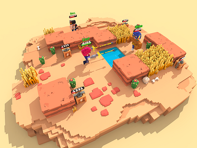 Brawl Stars 3d 8bits brawl stars design gamedesign magicavoxel pixel retro voxelart