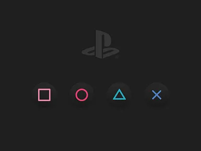 Playstation buttons icons visual design