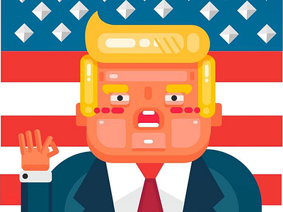 donald trump american character donald trump illustration politic trump united states of america usa