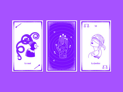 Tarot App app character creative css html5 illustration javascript jquery ui tarot violet