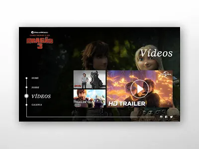 How to Train Your Dragon 3 - UI/UX Concept - Videos animation design dragon toothless ui ux web