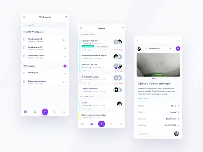 wowflow - management tool app application ui minimal ui ux