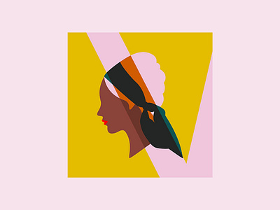 Hair beehive drawing emilysearle hair illustration illustration agency pink procreate profile scarf women