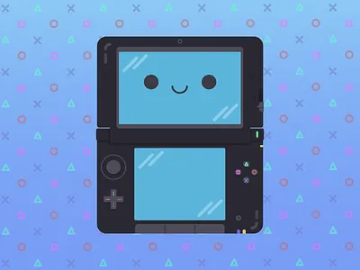 Playstation 3DS 3ds design flat illustration nintendo playstation vector