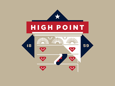 High Point Badge armoire badge capital chest city drawers dresser furniture high point illustration nc north carolina socks triad vector