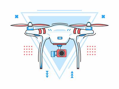 Drone Illustration design drone flat design illustration vector