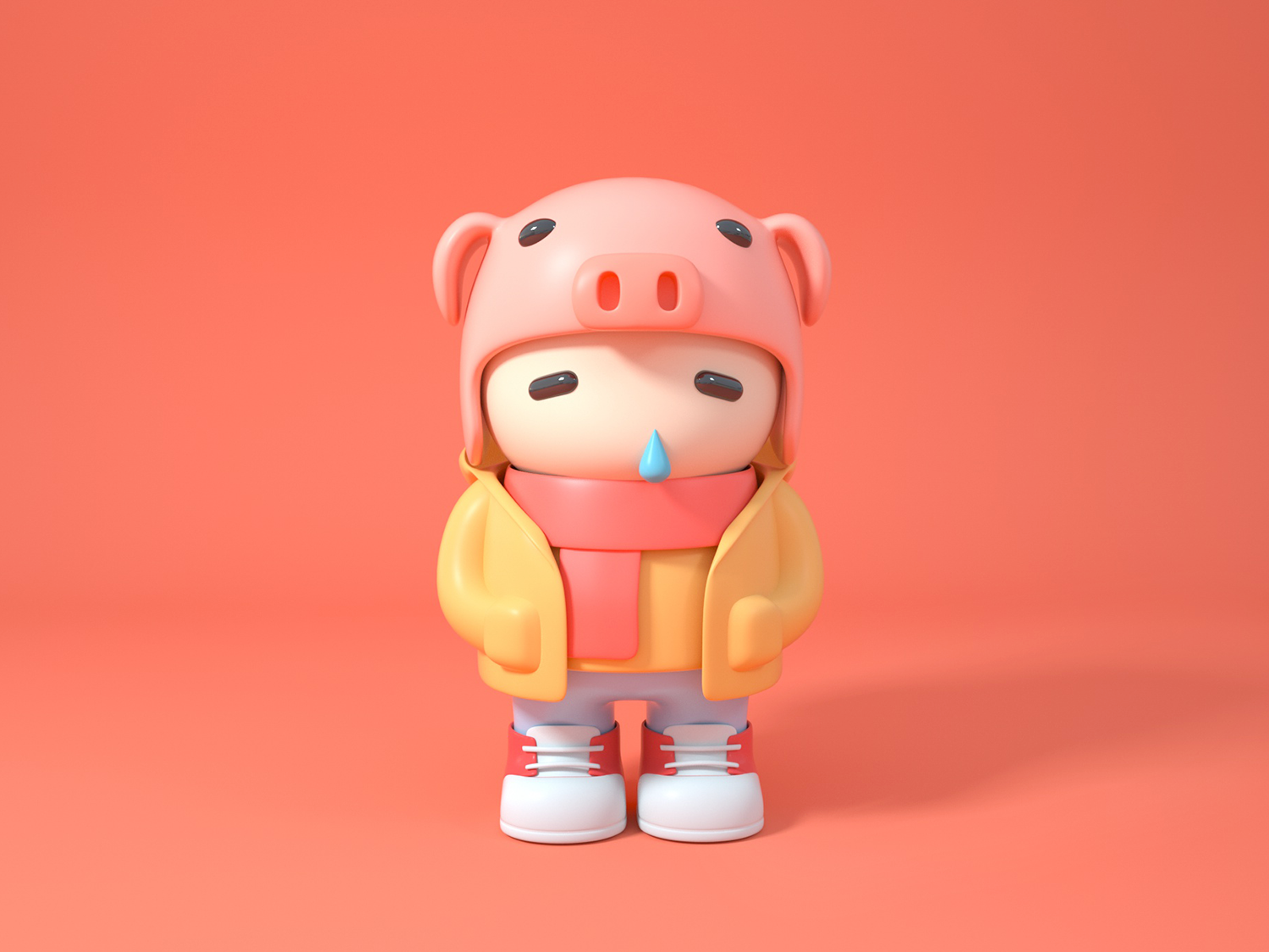 Example of a cute little pig