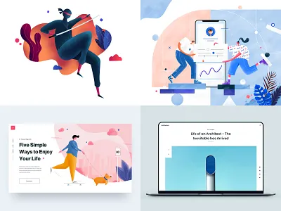 My #Top4Shots from 2018 architechture blog business clean clean landing page clean ui design creative design illustration landing page minimal mobile app ninja tranmautritam ui ui design ui designer web design web designer wordpress