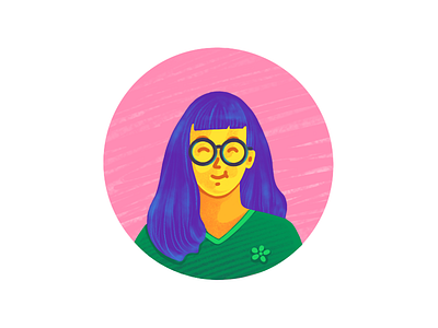 Avatar F avatar female avatar icon icon icon design iconography procreate