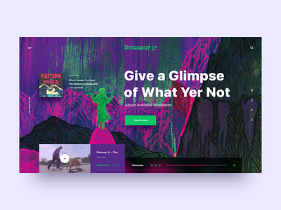 Dinosaur jr. design dinoaur jr music player skateboards ui ux video web