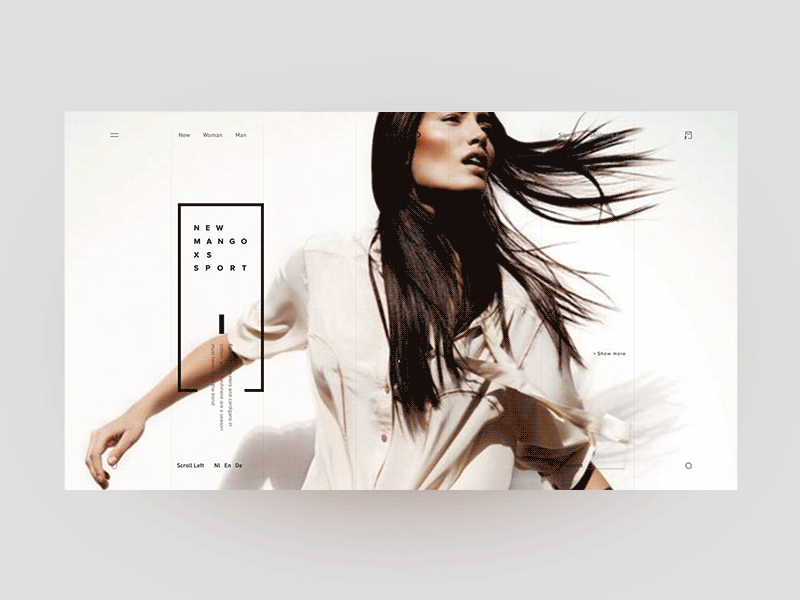 Campaign page ae animatio debut ecom fashion minimal muzli smooth ui ux