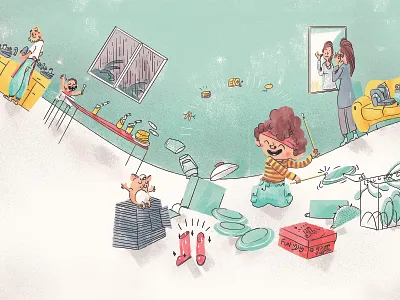 great morning breakfest character desing design drums fun illustration kids book
