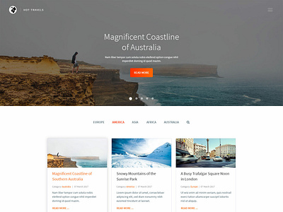 Hot Travels joomla joomla template responsive responsive design template travel travel agency travel agent travel blog travel blogger