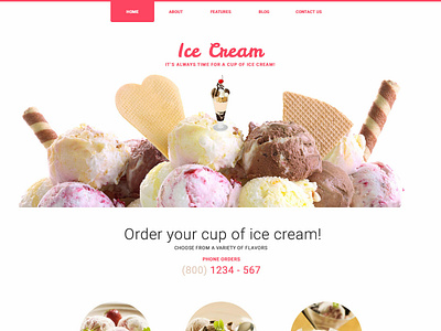 Ice Cream confectionery food and beverage food and drink ice cream ice cream shop joomla joomla template responsive responsive design template