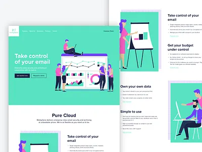 Mailsphere | Web Design brand identity branding design illustration ui website