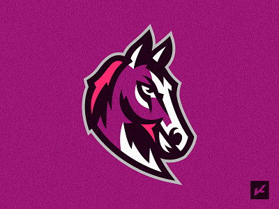 Stallion logo animal emblem hockey horse logo mascot sport stallion team