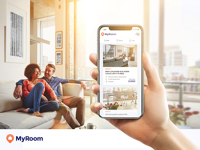 My Room - appartments list airbnb app book booking clean dailyui design flat hotel iphone layout light minimalistic modern rent rental room tourism ui ukraine