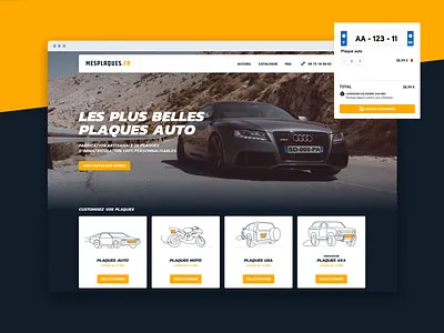 Custom Immatriculation plate design dribbble ecommerce interface popular product screen sketch tech ui uidesign ux uxdesign website
