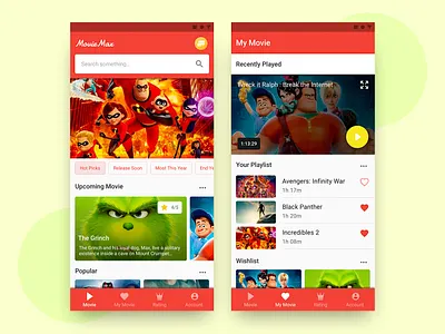 Movie Max android app branding clean design design app icon illustration illustrator ios minimal mobile ui ux web