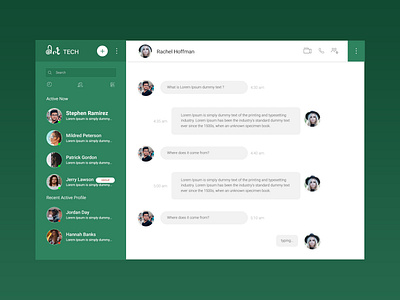 Website - Chat Design applicaiton design uiux website