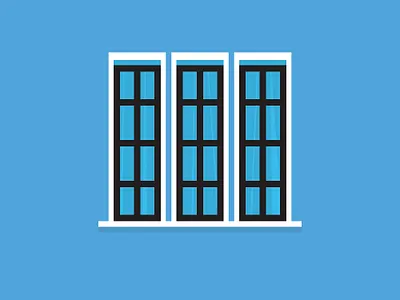 Window architecture design illustration lights shadows vector