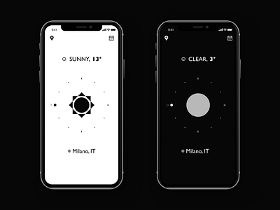 Minimal Weather App Concept app black black white concept concept app design flat minimal app minimalism ui ux weather weather app white