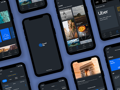 Local Go - Travel App Concept #Part 2 animation app branding branding c4d cards clean creative dashboard dashboard design design app digital flat illustration iphonex logo typography ui ux vector web