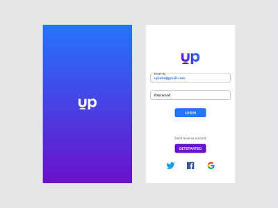 Uplabs Mobile App Screen android app design loginscreen material design mobile native ramyaux splash ui uplabs