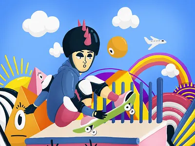 Skater colors dibujo digital digital 2d illustration illustration art photoshop sk8 skate