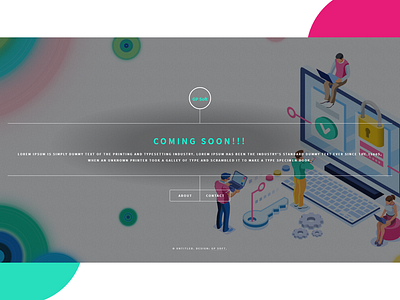 Web Landing Page coming soon design illustration initiate landing page ui web web landing